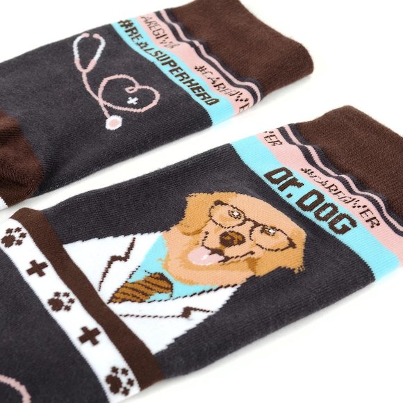 Health Care Heroes -Dr. Dog- Novelty Socks S/M - Picture 8 of 10